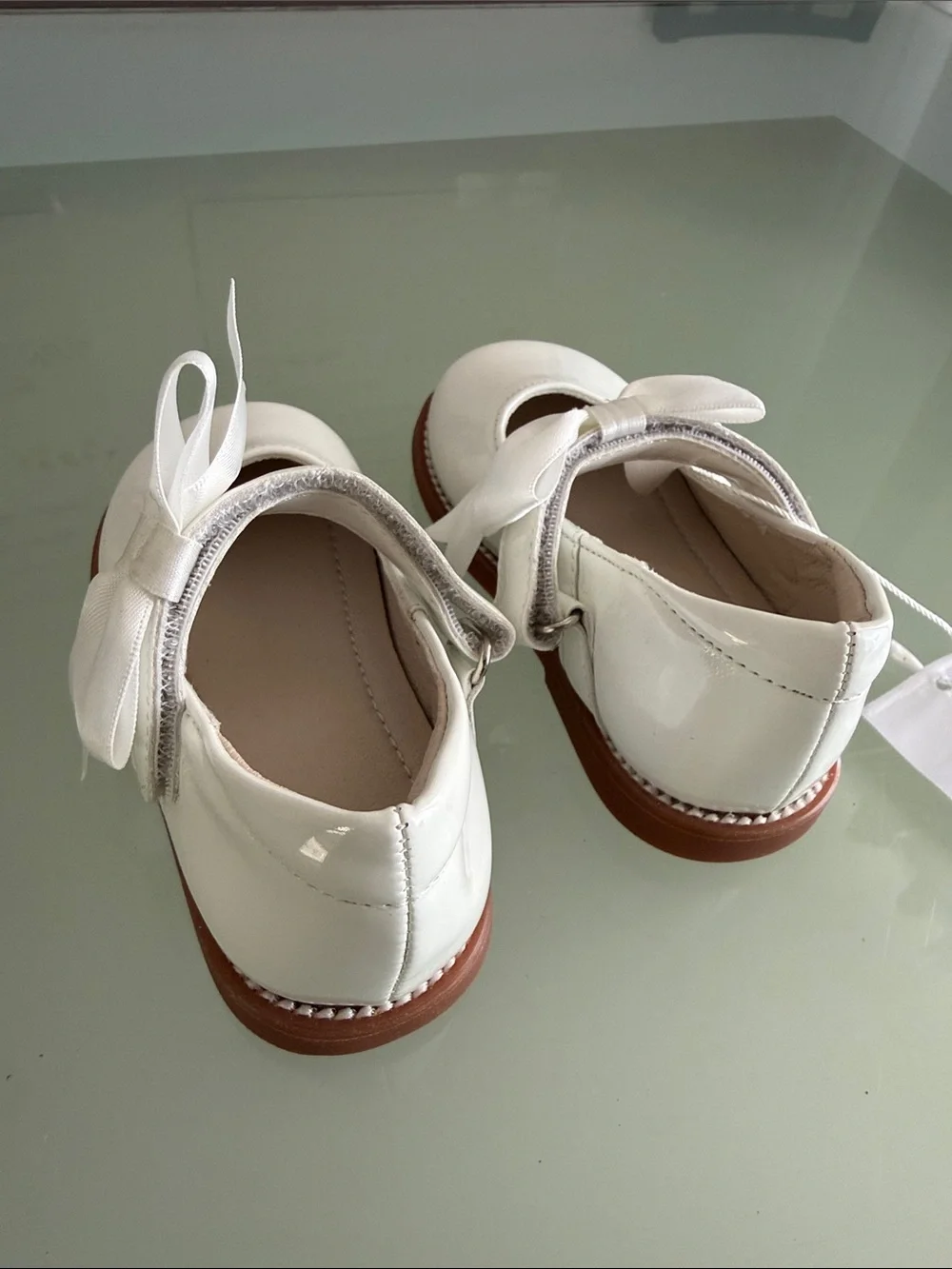 Girls White Shoes. Size 5 Months